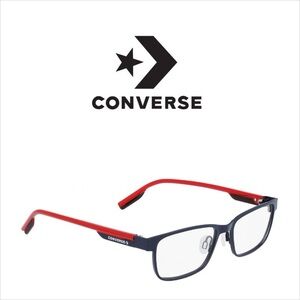 Converse Kids Eyeglasses Frames CV3004Y 411 Matte Black Red Full Rim 49-16-140